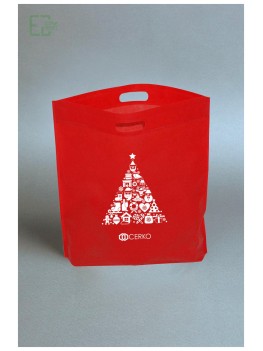 Non-woven bags 35x39 cm with cut handles